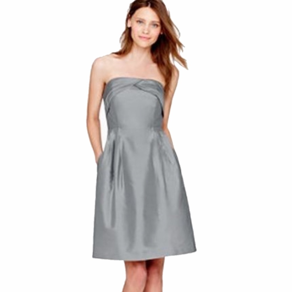 NWT J. Crew Burgundy Strapless Dress 0